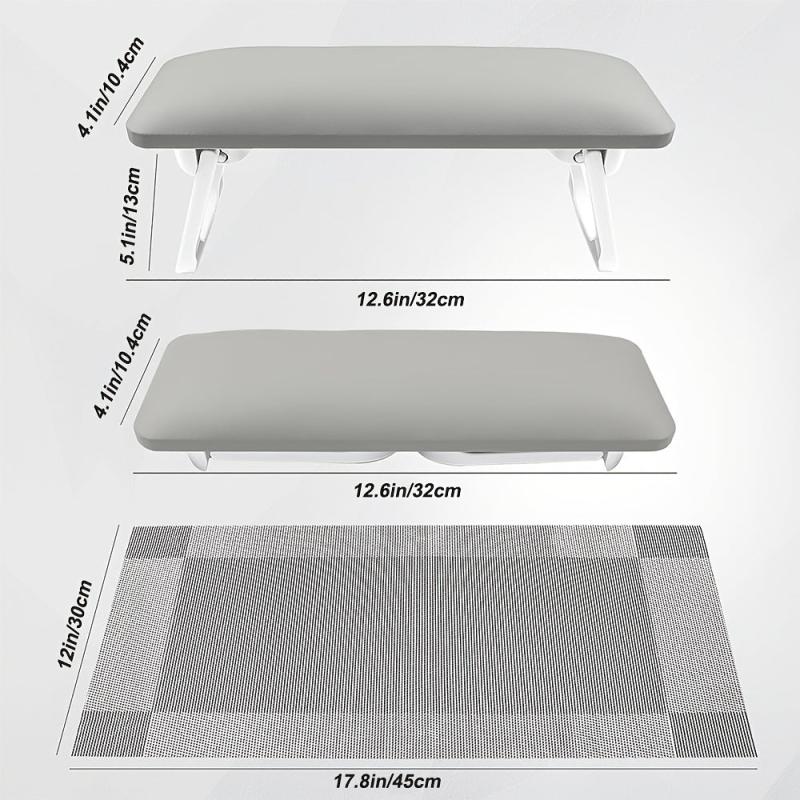 Foldable Nail Arm Rest With Mat for Acrylic Nails