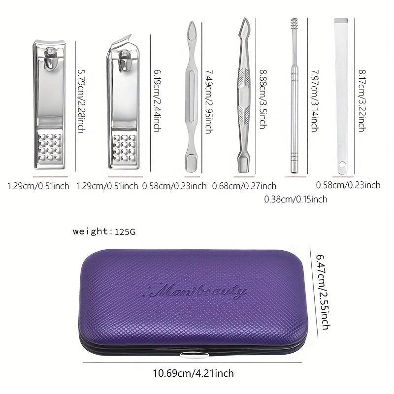 Stainless Steel Manicure Set 12 Pcs with Travel Case