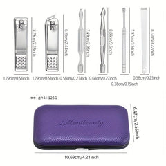 Stainless Steel Manicure Set 12 Pcs with Travel Case