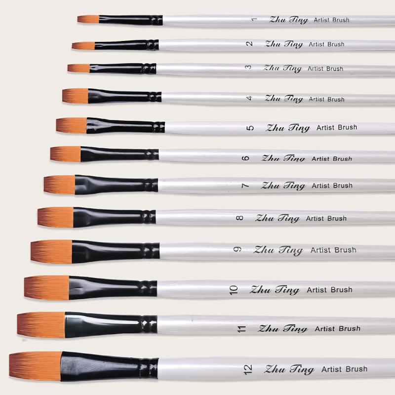 12-Piece Nylon Gel Nail Art Brush Set for Home Beauty Salon DIY Manicure