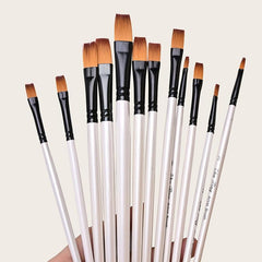 12-Piece Nylon Gel Nail Art Brush Set for Home Beauty Salon DIY Manicure