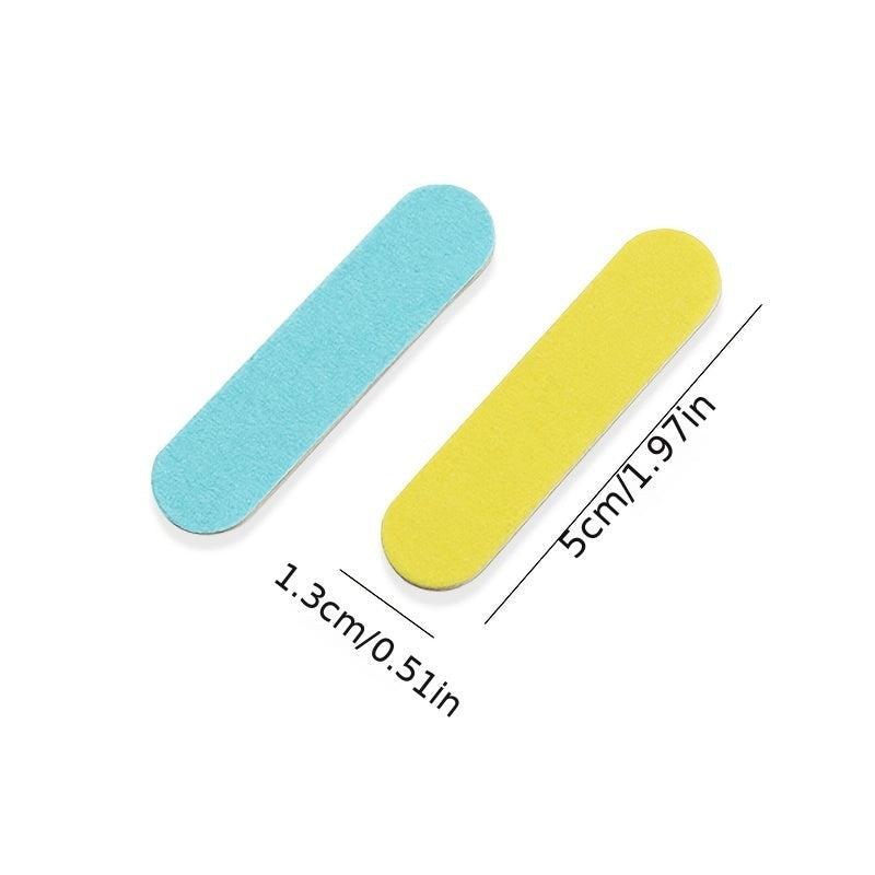 10 Colorful Fingernail Files Wooden Buffer Block Smooth Nails