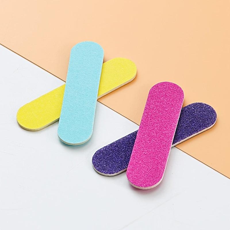 10 Colorful Fingernail Files Wooden Buffer Block Smooth Nails
