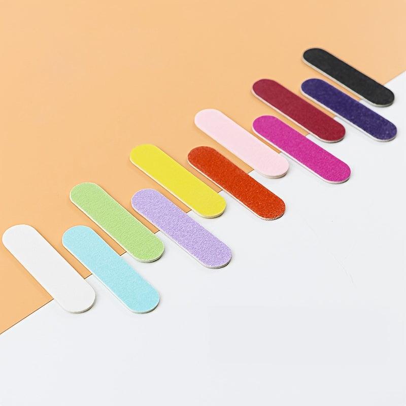 10 Colorful Fingernail Files Wooden Buffer Block Smooth Nails