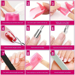 Nail Polish Gel Remover Kit with Soak Off Clips and Accessories