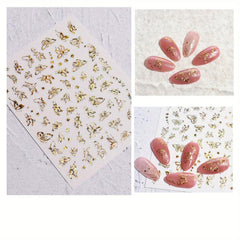 Silver 3D Butterfly Nail Art Stickers Foil Decals Women Girls DIY