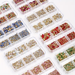 6 Grids Rhinestones Strass For Nail Art Wedding Decor
