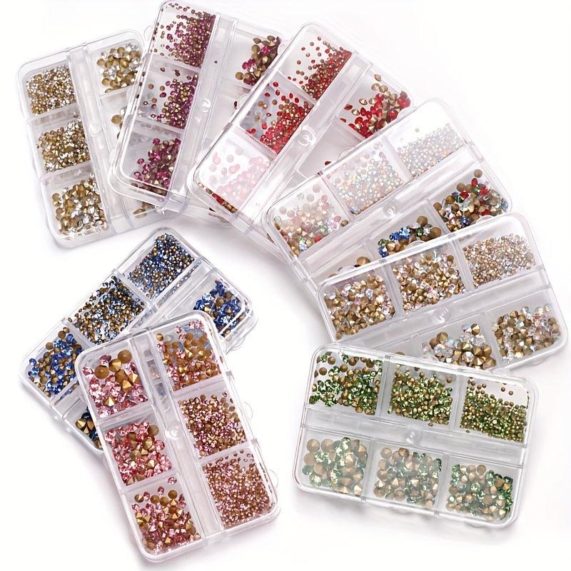 6 Grids Rhinestones Strass For Nail Art Wedding Decor