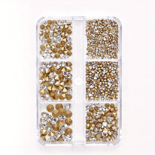 6 Grids Rhinestones Strass For Nail Art Wedding Decor