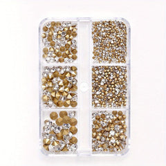6 Grids Rhinestones Strass For Nail Art Wedding Decor