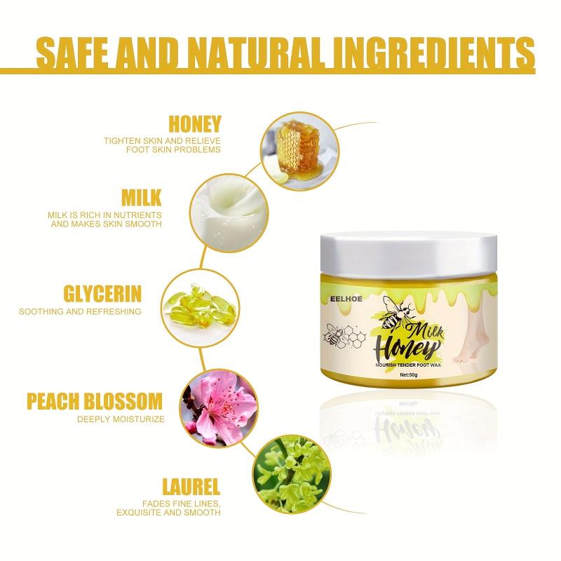 Honey Milk Foot Wax Feet Cream Foot Peel Mask For Dry Cracked Feet