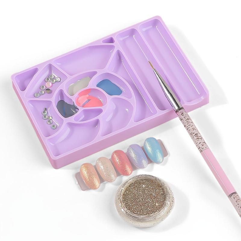 Plastic Mixing Paint Palette Makeup Palette Spatula Tool Nail Makeup Artist