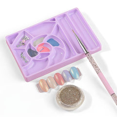 Plastic Mixing Paint Palette Makeup Palette Spatula Tool Nail Makeup Artist