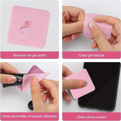 Lint Nail Wipes Nail Polish Remover Pads Pink