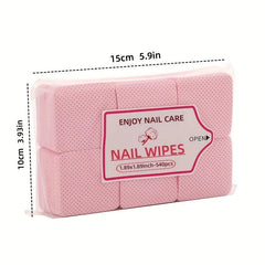 Lint Nail Wipes Nail Polish Remover Pads Pink