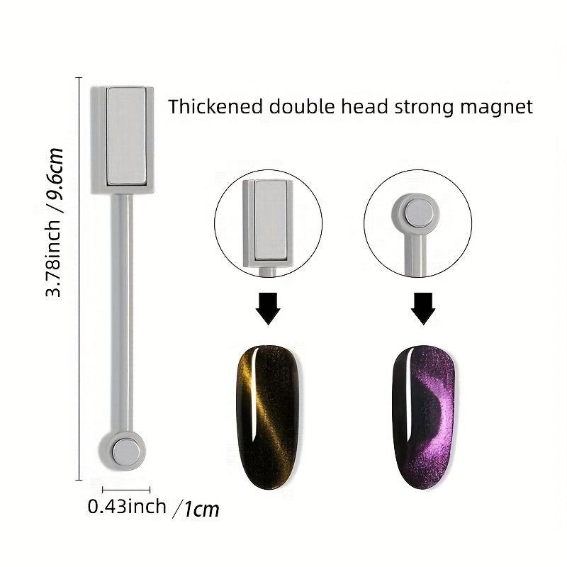 11pcs Cat Eye Gel Polish Magnet Set with Adhesive Stone & Pen