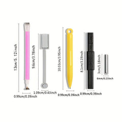 11pcs Cat Eye Gel Polish Magnet Set with Adhesive Stone & Pen