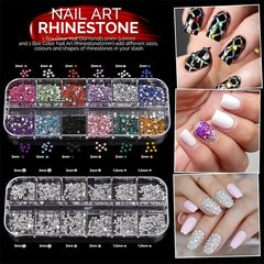 Nail Art Kit with Accessories, Brush, Dotting Tools, Stickers, Rhinestones