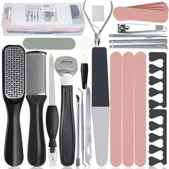 Professional Pedicure Tools Set 27 In 1 Foot Files Callus Remover For Feet