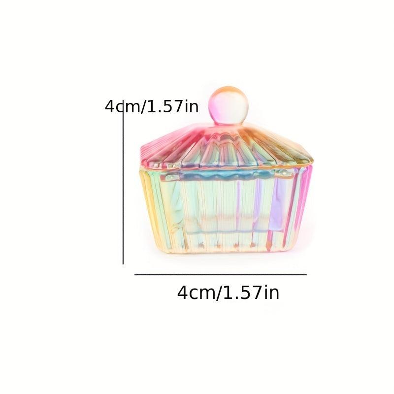 Crystal Glass Nail Art Dish Round Acrylic Liquid Powder Cup Bowl