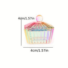 Crystal Glass Nail Art Dish Round Acrylic Liquid Powder Cup Bowl