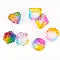 Crystal Glass Nail Art Dish Round Acrylic Liquid Powder Cup Bowl