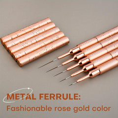 Fine Nail Art Brushes for Thin Lines Tiny Details and Delicate Coloring