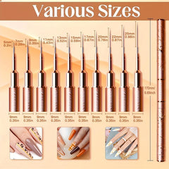 Fine Nail Art Brushes for Thin Lines Tiny Details and Delicate Coloring
