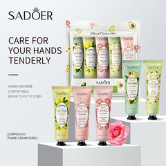 5-Pack Plant Fragrance Hand Cream Gift Set for Dry Cracked Hands