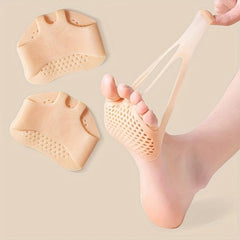 Honeycomb Front Foot Pad Anti-slip Silicone Insole 1Pair