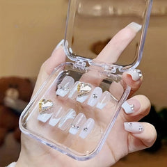 Clear Press On Nail Storage Box Empty Organizer Case