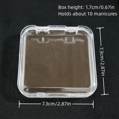 Clear Press On Nail Storage Box Empty Organizer Case