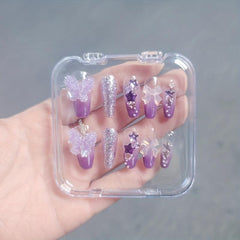 Clear Press On Nail Storage Box Empty Organizer Case