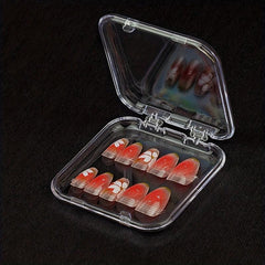 Clear Press On Nail Storage Box Empty Organizer Case