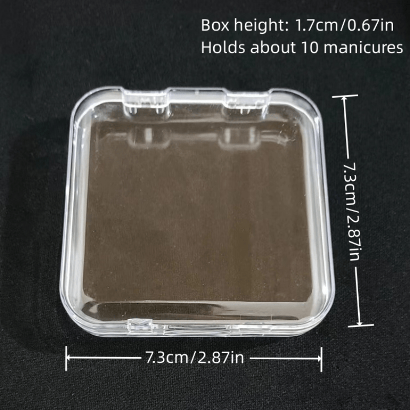 Clear Press On Nail Storage Box Empty Organizer Case