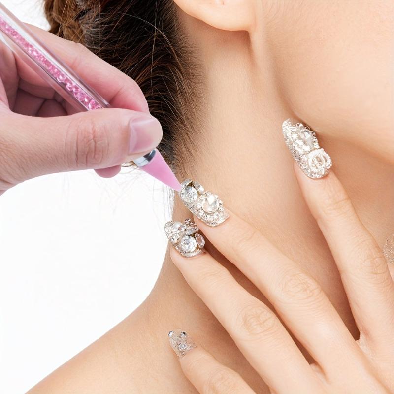 Dual Ended Nail Rhinestone Picker Pen for DIY Nail Art