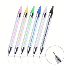 Dual Ended Nail Rhinestone Picker Pen for DIY Nail Art