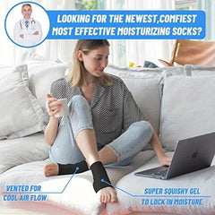 Moisturizing Heel Sock for Women - Spa Gel for Cracked Dry Heel - Gift for Mom
