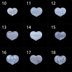 3D Nail Art Silicone Molds Flowers Letters Hearts Shells