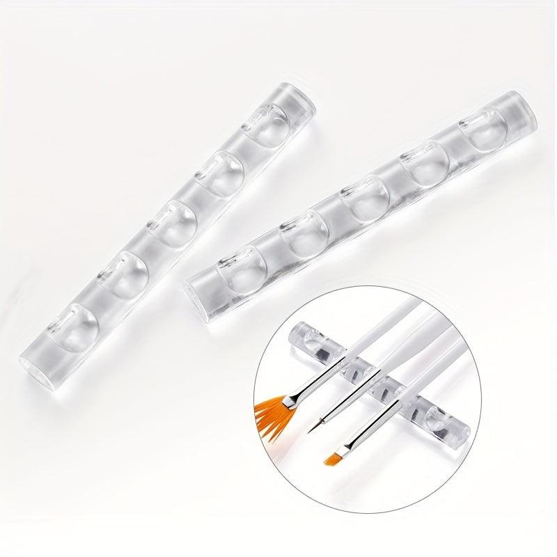 Acrylic Brush Holder Pen Brush Stand Brush Rest For 5 Nail Pens