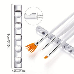 Acrylic Brush Holder Pen Brush Stand Brush Rest For 5 Nail Pens