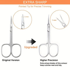 Cuticle Scissors 1mm Superapex Extra Fine Manicure Pedicure Curved Blade