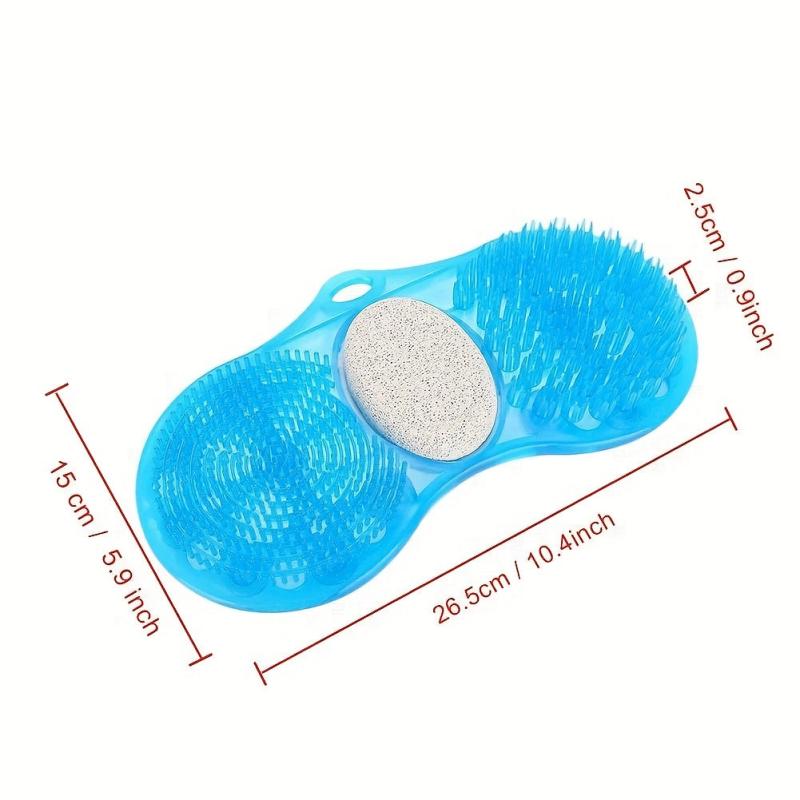 Dual Shower Foot Scrubber Massager with Pumice Stone
