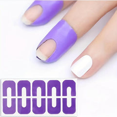 5sheets U Shape Nail Polish Protector Nail Guard Anti Splash Stickers