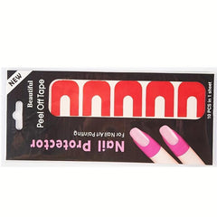 5sheets U Shape Nail Polish Protector Nail Guard Anti Splash Stickers
