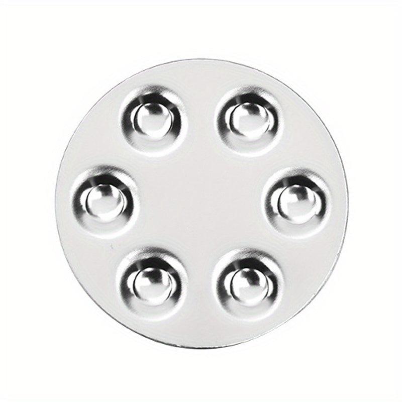 Stainless Steel Nail Art Palette Round Butterfly Heart Shape Finger Ring Palette