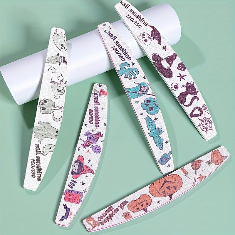 Halloween Printed Scrub Nail File Washable Double Sided Nail File