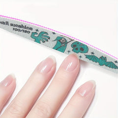Halloween Printed Scrub Nail File Washable Double Sided Nail File
