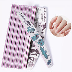 Halloween Printed Scrub Nail File Washable Double Sided Nail File