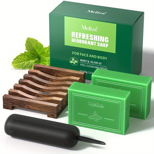 Peppermint & Olive Soap for Face Body Hand Foot Cleansing